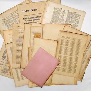 45 Coffee Dyed Book Pages, Hand Dyed Papers, Junk Journal Supply